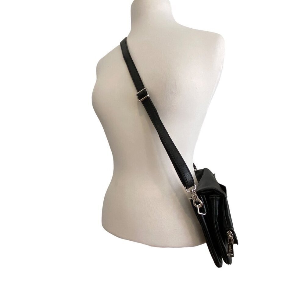 Co-Lab Black Crossbody Bag With Adjustable Strap & Multiple Compartments